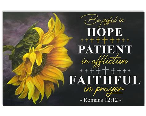 Be Joyful In Hope Patient In Affliction Faithful Poster Framed Etsy