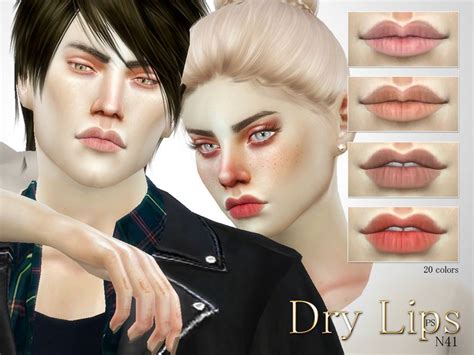 Realistic Dry Lips In 20 Colors Found In Tsr Category