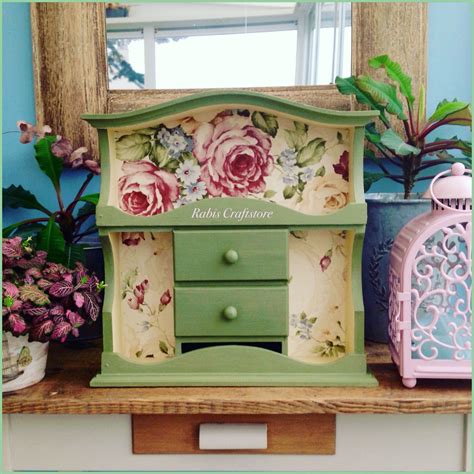 Shabby Chicwall Shelf Storage Cabinet Decorated By Rabis Craftstore