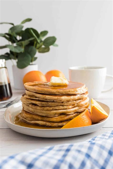 Orange Buttermilk Pancakes With Orange Maple Syrup • Pancake Recipes