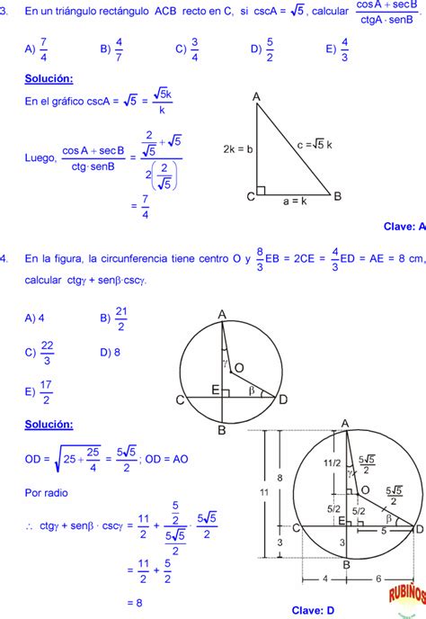 Ejemplos De Razones Trigonometricas Halos