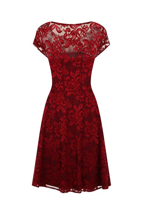 Buy Hotsquash Red Lace Fit And Flare Dress From The Next Uk Online Shop
