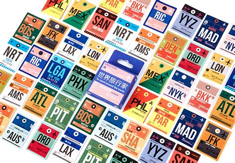 Airport Stickers Plane Travel Holiday Luggage Label Ticket Etsy Uk