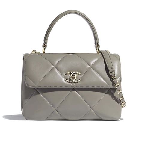 Chanel Women Small Flap Bag With Top Handle In Lambskin Leather Lulux