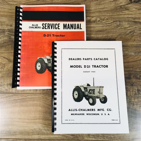 Allis Chalmers Model D 21 Tractor Service Manual Parts Repair Shop Book