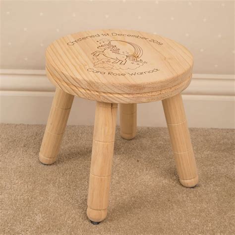 Personalised baby gifts uk next day delivery. Unicorn Personalised Wooden Stool - PersonalisedKidsGifts ...