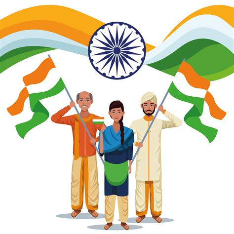 India Independence Day Card 657221 Vector Art At Vecteezy