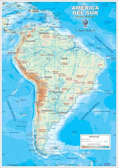 Mapa Fisico De Sudamerica