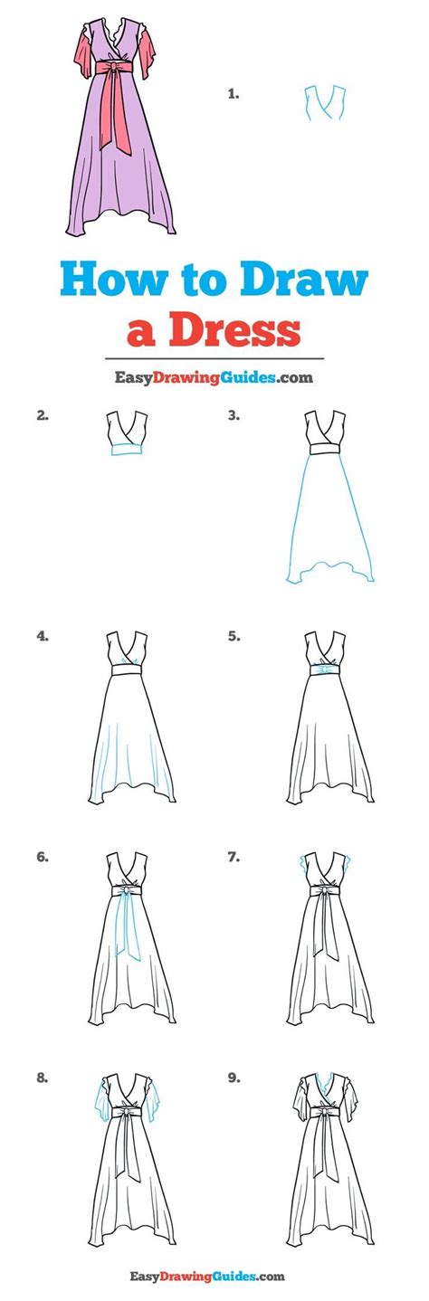 How To Draw A Dress For Kids At How To Draw