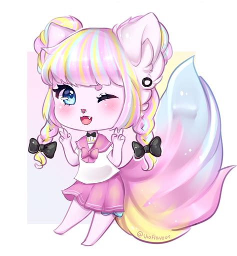 Chibi Cotton Candy Anime Girl