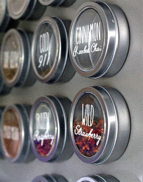 What's the best way to keep your tea organized? 2.5 Inch Custom Magnetic Loose Leaf Tea Containers-set of ...
