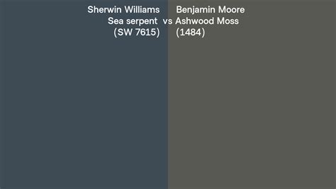 Sherwin Williams Sea Serpent Sw 7615 Vs Benjamin Moore Ashwood Moss