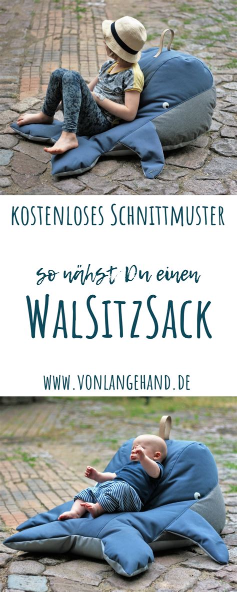 Sechzehn sechste sechs sechzig hals (m). Sitzsack Wal Schnittmuster // Snaply Magazin • von Lange Hand Shop : von Lange Hand Shop