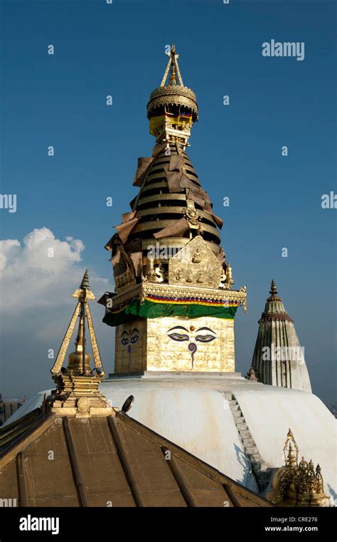Tibetan Buddhism Hinduism Swayambhunath Temple Golden Tower The