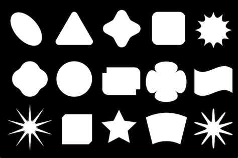 Premium Vector | Minimal star shapes set of minimal icons in colors