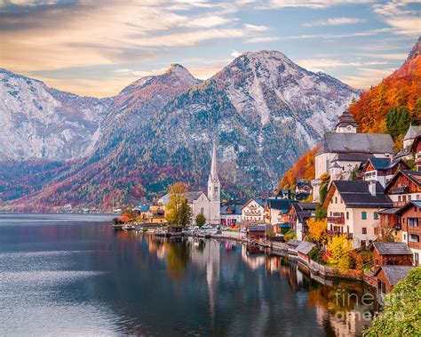 Hallstatt In Austria During The Autumn Photograph By Travel And