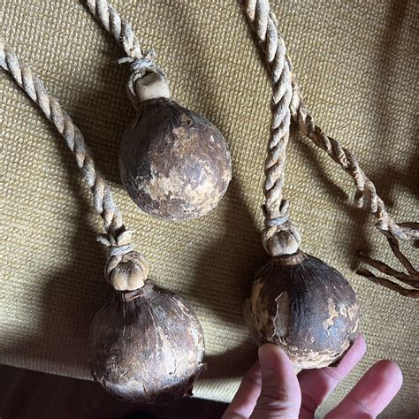 Circa 1900 Antique American Indian Artifact Eggstone Bolas Hunting