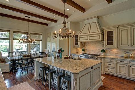 The kitchen is the life of the home, since that is where meals are prepared and enjoyed by the entire family. Open french country kitchen | Home is where the heart is ...