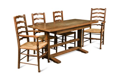 Attributed To Heals A Limed Oak Cottage Style Refectory Dining Table