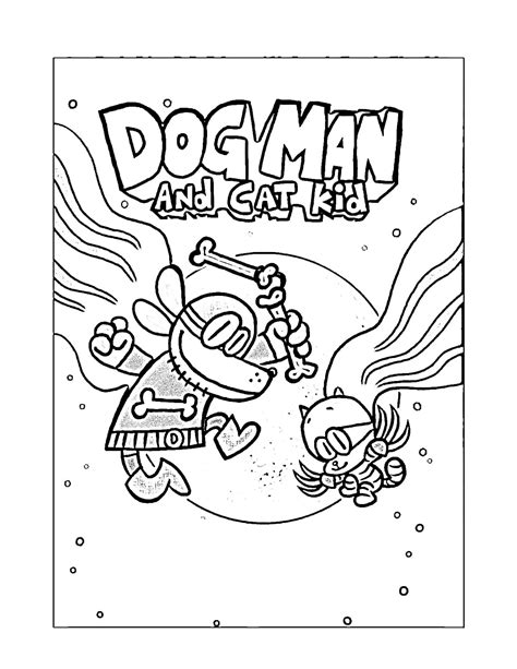 Dog Man Coloring Pages For Kids