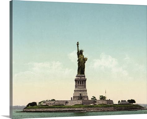 Vintage Photograph Of Statue Of Liberty New York City