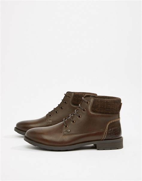 Crafted from our signature soft fleece for everyday comfort. ORIGINAL PENGUIN LEATHER LACE UP BOOTS IN BROWN - BROWN. # ...