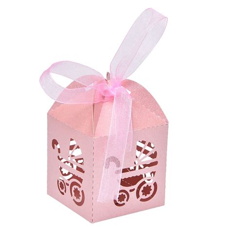 Buy Baby Shower Girl Favor T Box Laser Cut Carriage Bomboniere Candy