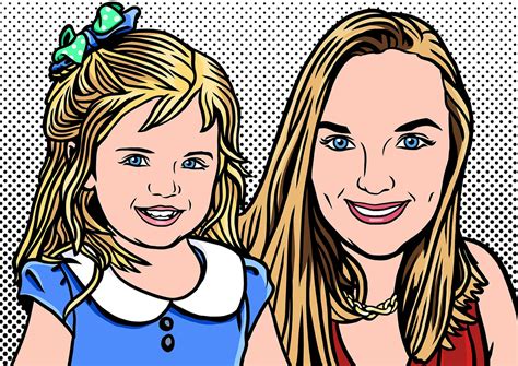 Custom Child Portrait In The Pop Art Style For Digital Use And Etsy