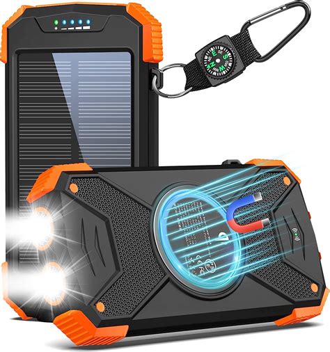 Upgraded Blavor Magnetic Solar Charger Power Bank Qi Wireless