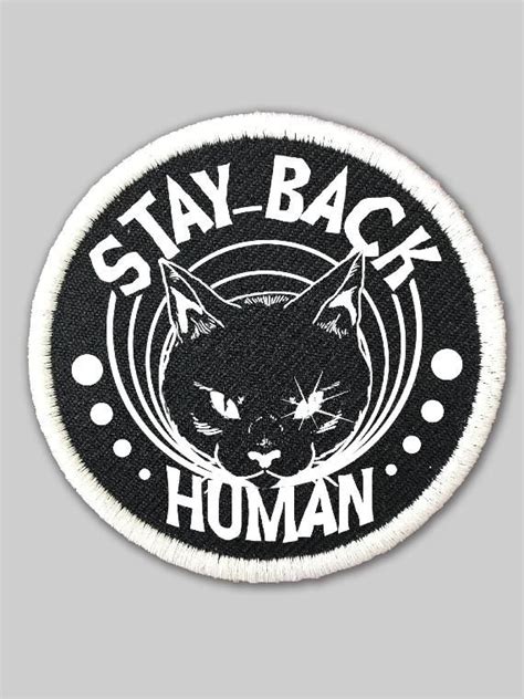 stay back patch black cute patches cool patches embroidered patches