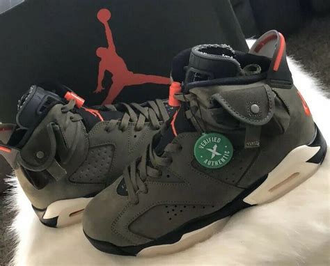Simply select a size and view your delivery estimate. Travis Scott Jordan 6 Cactus Jack Sneakers CN1084-200 Size ...