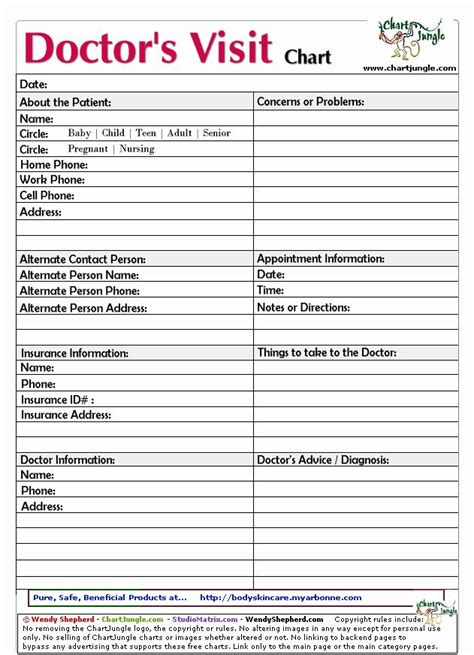 Printable Doctor Visit Forms