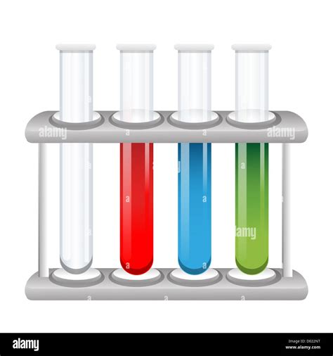 Illustration Of Colorful Test Tubes On White Background Stock Photo Alamy