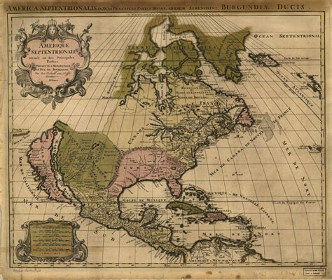 French Map Of North America 1694 Columbus Day Mappe Antiche Mappe