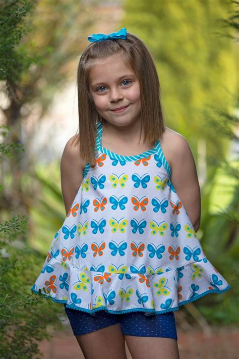 Girls Summer Dress And Top Pdf Sewing Pattern Rio Top And Dress Etsy