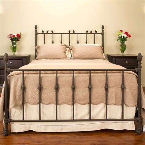 Wrought Iron Bed Ideas Wrought Iron Bed Midcentury Bedside Table