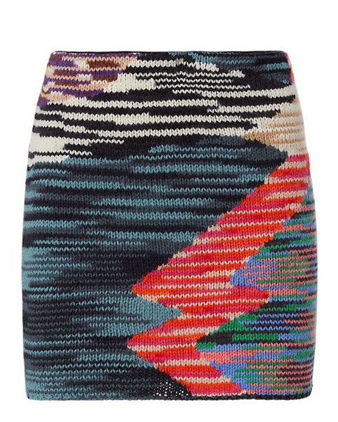 missoni abstract knit mini skirt an uber mini skirt in signature missoni knit slips on with a