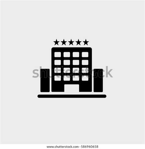 Five Stars Hotel Icon Vector Stock Vector Royalty Free 586960658