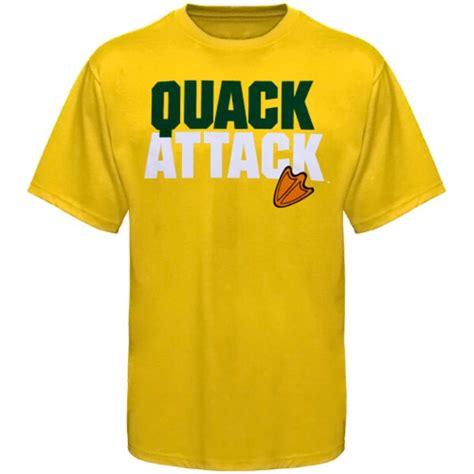 Oregon Ducks Quack Attack Slogan T Shirt Yellow