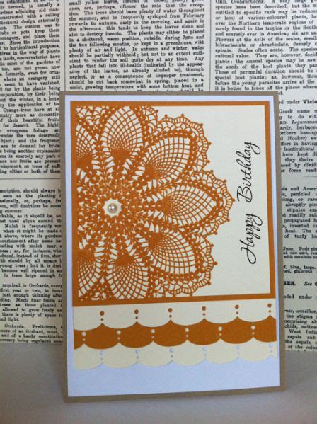 Hello Doily Mostly Mustard By Romescrap Cards And Paper Crafts At