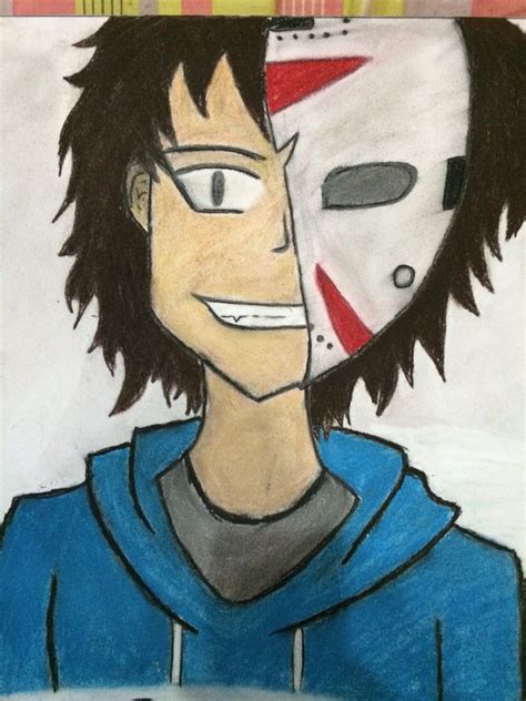 A Drawing Of A Guy With A Mask On His Face