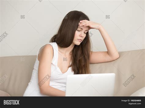 Tired Young Woman Image And Photo Free Trial Bigstock