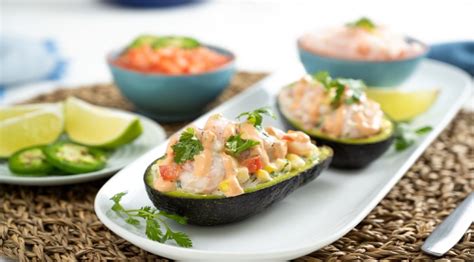 Spicy Shrimp Salad Stuffed Avocados Recipe Farm Boy Recipes