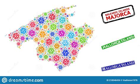 Mallorca Political Map With Capital Palma And Important Towns Majorca