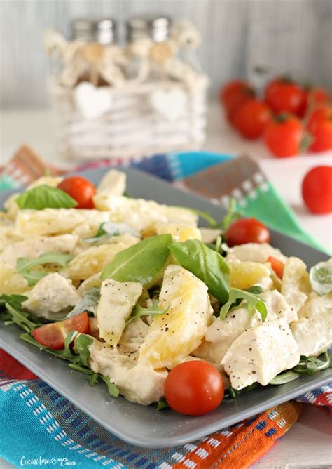 Scopri le ricette semplici e veloci di insalata di pollo: Insalata di patate e pollo - CuciniAmo con Chicca