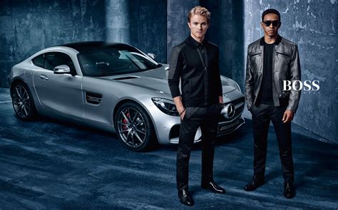 Lewis Hamilton Nico Rosberg Front Boss By Hugo Boss F1 Campaign The