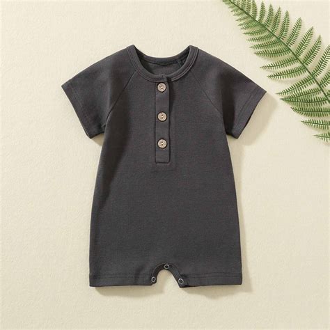 Egnmcr Newborn Summer Baby Boy Girl Rompers Bodysuit Jumpsuit Playsuit