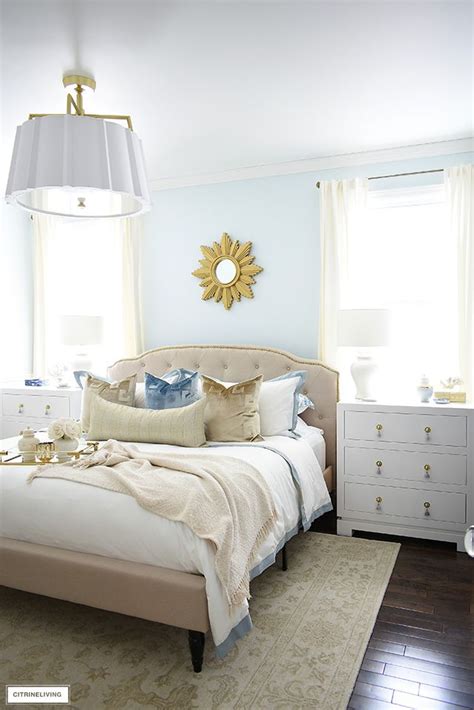 Check out my master bedroom design plan. Bedroom update: Three drawer nightstands, rug + lamp ...