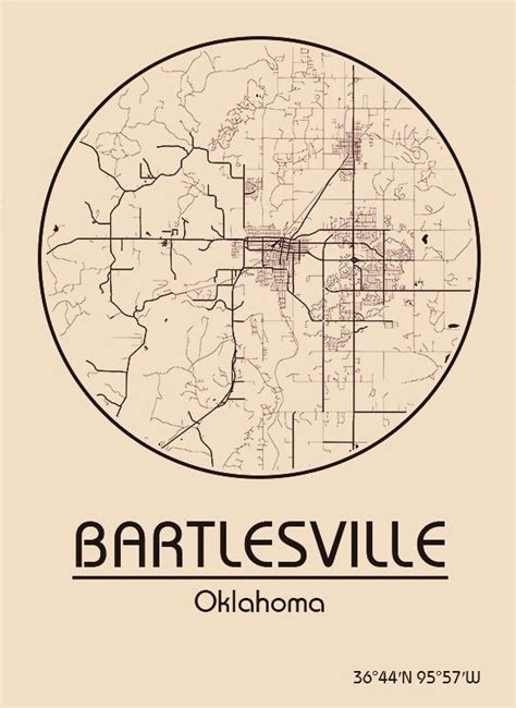 Karte Map ~ Bartlesville Oklahoma Vereinigte Staaten Von Amerika