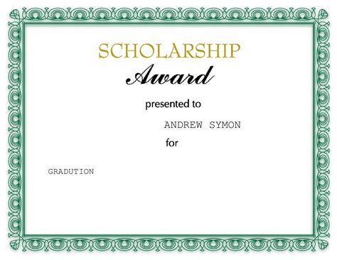 42 Free Scholarship Certificate Templates Word And Pdf